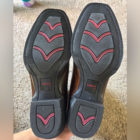 BNIB Laredo Men’s Cowboy Boots Leather Size 9.5 Dark Brown Lawton - Picture 6 of 8